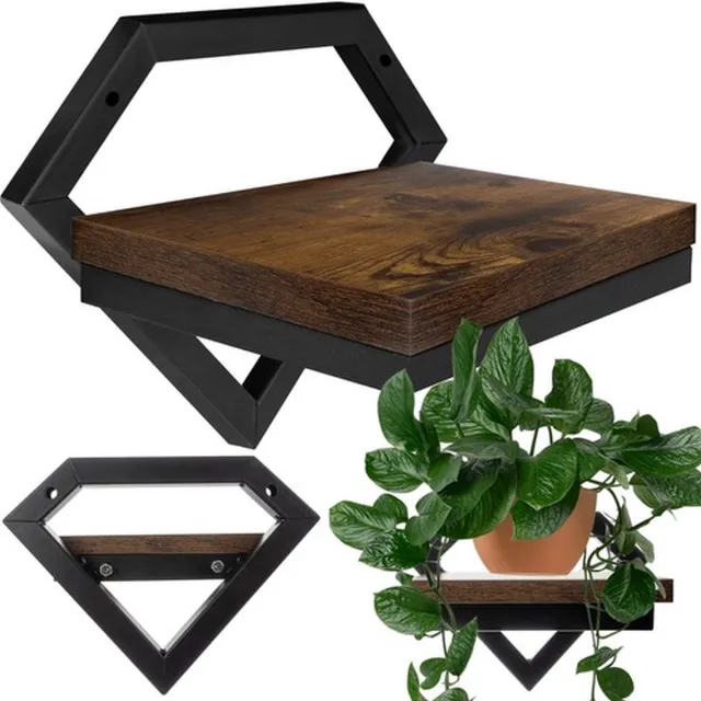 Ruhhy Wandplank - 19 x 23 x 20 bruin