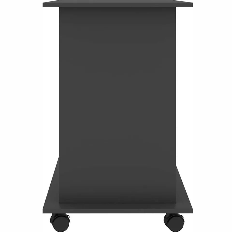 vidaXL Computerbureau 80x50x75 cm spaanplaat grijs, foto 4