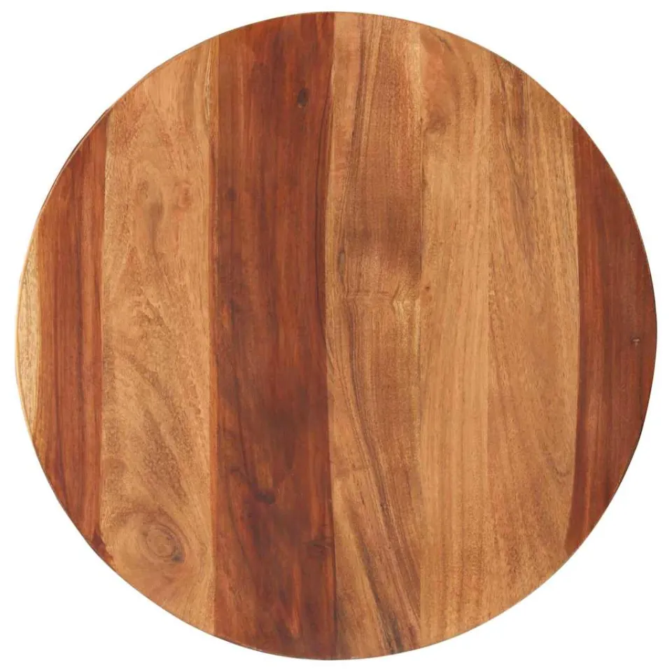 vidaXL Tafelblad rond 25-27 mm 50 cm massief acaciahout bruin, foto 2