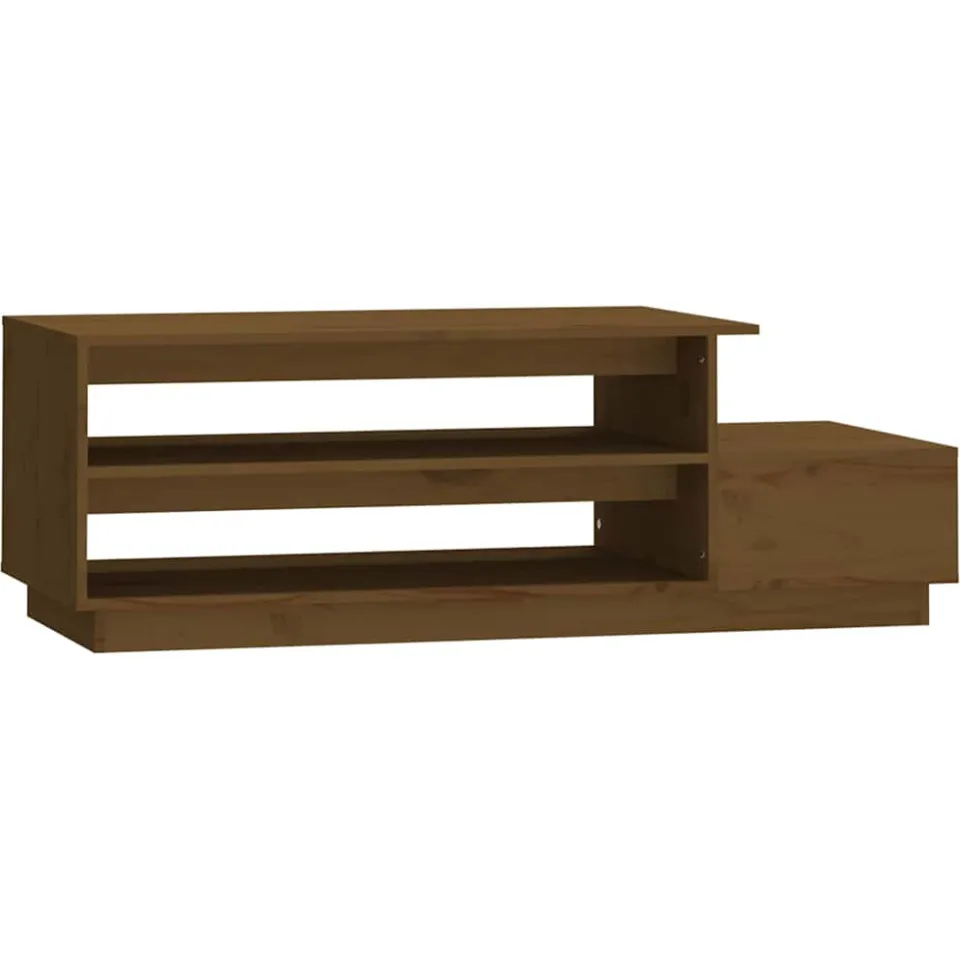 vidaXL Salontafel 120x50x40,5 cm massief grenenhout honingbruin