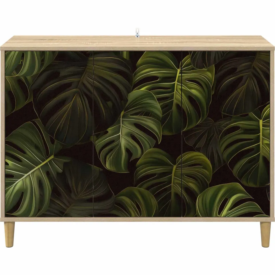 vidaXL Dressoir ELBURG Sonoma 102 x 33 x 75 cm Bewerkt hout bruin, foto 4