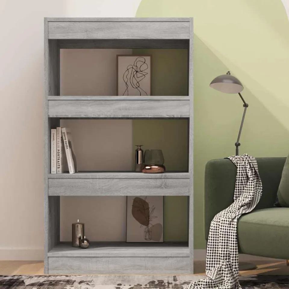 vidaXL Boekenkast/kamerscherm 60x30x103 cm spaanplaat grijs sonoma, foto 3