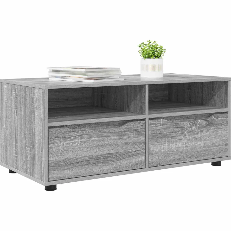 vidaXL TV-kast 100 x 48 x 43 cm Grijs Sonoma Bewerkt hout