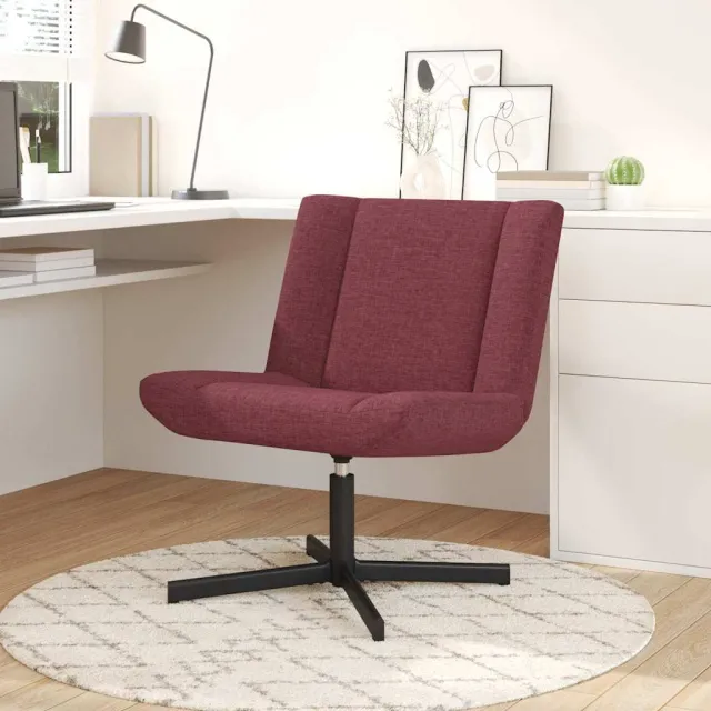 vidaXL Draaistoel Wijnrood 63 x 75 x 76 cm Stof