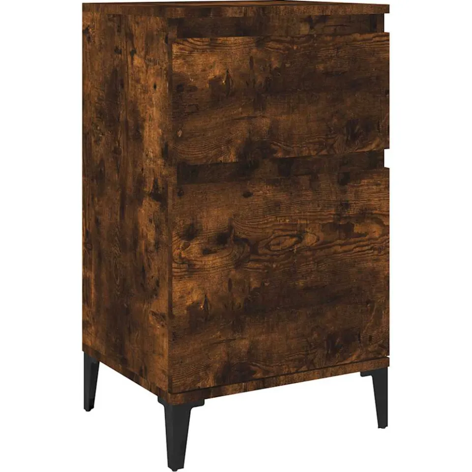 vidaXL Nachtkastje 40x35x70 cm gerookt eikenkleurig Bruin