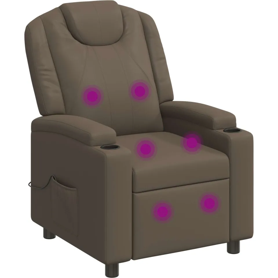 vidaXL Massage-relaxstoel Grijs 75 x 95 x 106 cm Stof
