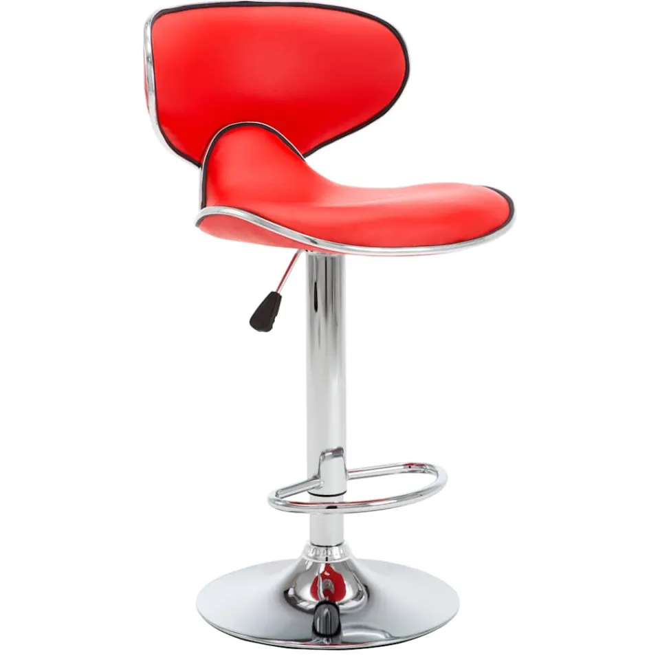 vidaXL Barstoelen 2 st kunstleer rood