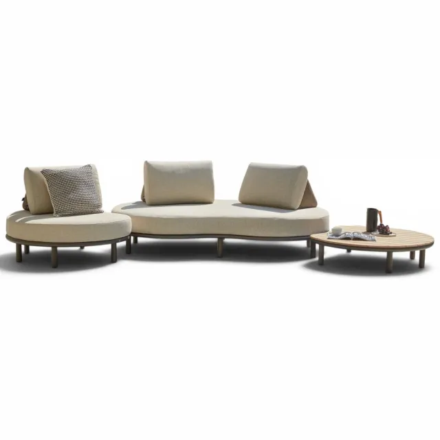 Apple Bee Moon Island Loungeset Nr. 3 | Bronze | 230x410 cm | 3-delig Grijs