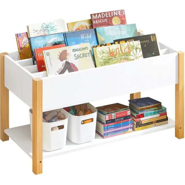 SoBuy Kinderboekenkast Boekenplank Opbergplank voor boeken en speelgoed 85 x 42 x 45 cm, KMB35-W Wit