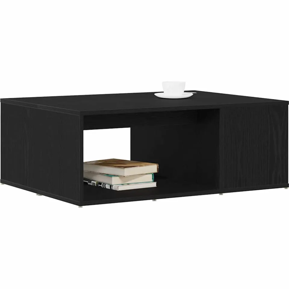 vidaXL Salontafel Zwart Eiken 90 x 67 x 33 cm Bewerkt hout