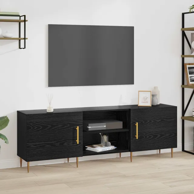 vidaXL TV-kast 150 x 30 x 50 cm Zwart eiken Bewerkt hout, foto 2