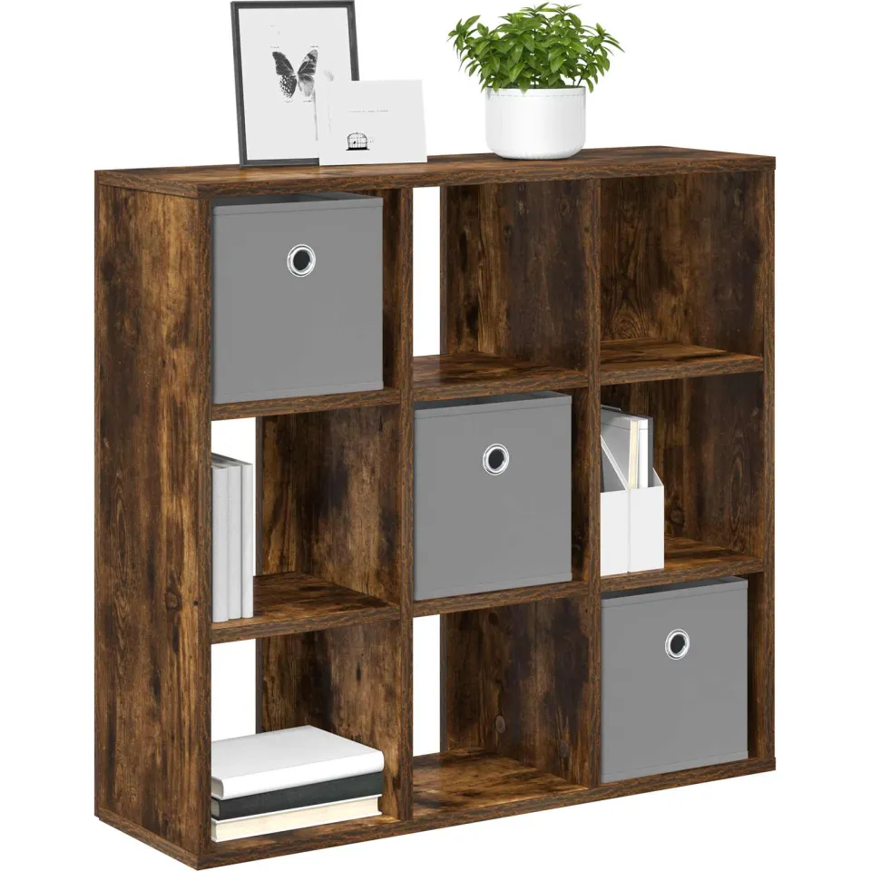 vidaXL Dressoir Gerookt eiken 73,5 x 24 x 69,5 cm, foto 2