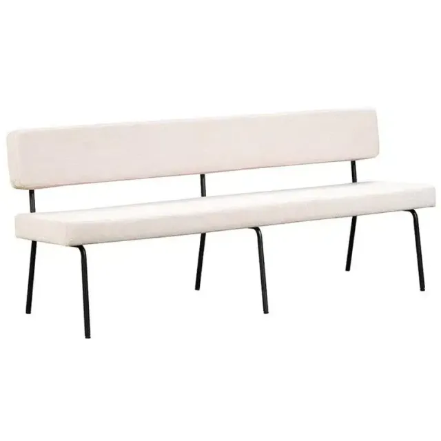 NordXL Eetkamerbank Espen beige gerecycled polyester 190 cm