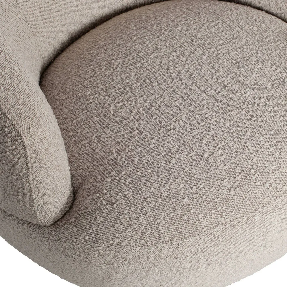 WOOOD Woolly Draaifauteuil - Chenille - Zand - 71x84x88, foto 6