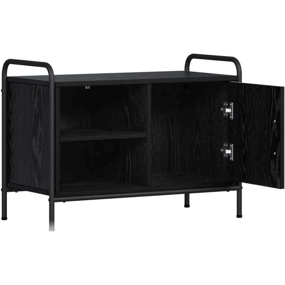 vidaXL Tv-meubel 67,5 x 33 x 50 cm Zwart eiken