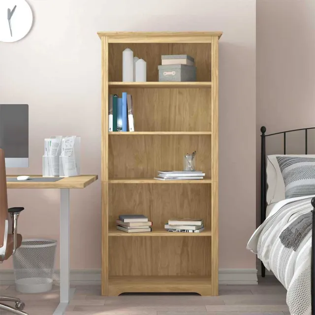 vidaXL Boekenkast BODO 5-laags 82 x 40 x 173 cm Bewerkt hout bruin, foto 2