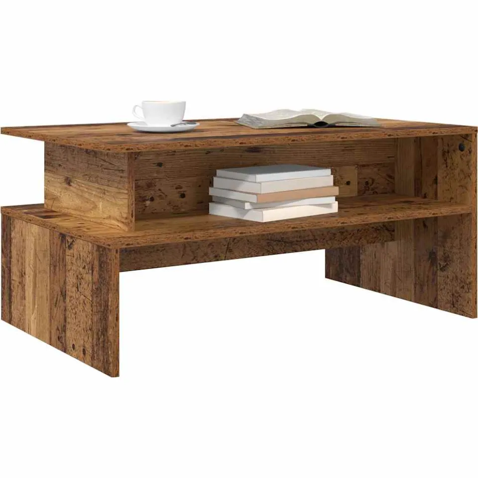 vidaXL Salontafel Oudhout 90 x 55 x 42,5 cm Bewerkt hout Bruin