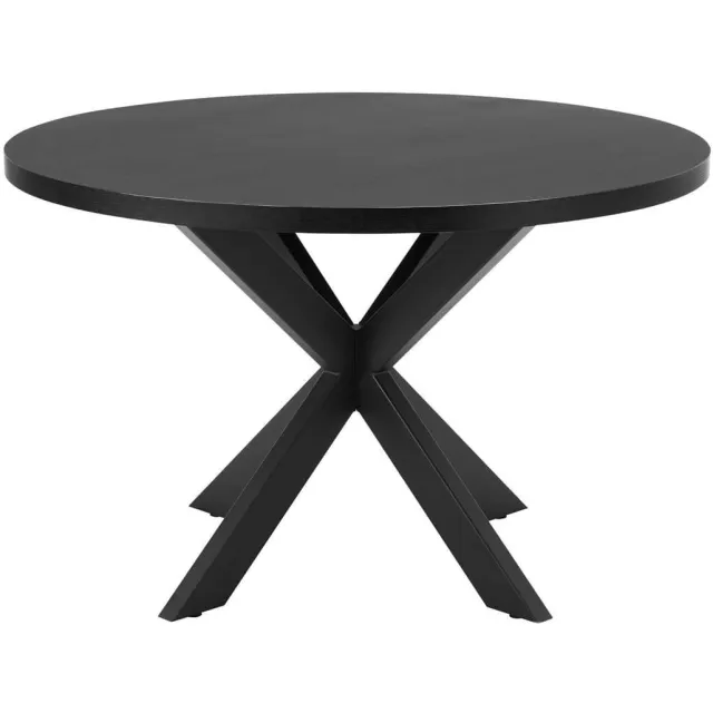 Giga Meubel Eettafel Vancouver Zwart Eiken Rond 120cm