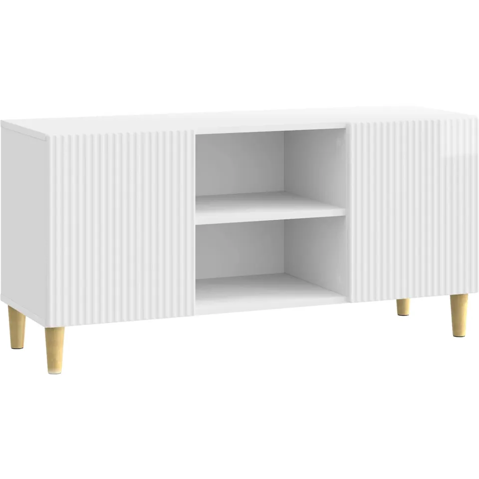 vidaXL TV-kast 102 x 34,5 x 50 cm Hoogglans Wit Bewerkt hout, foto 3