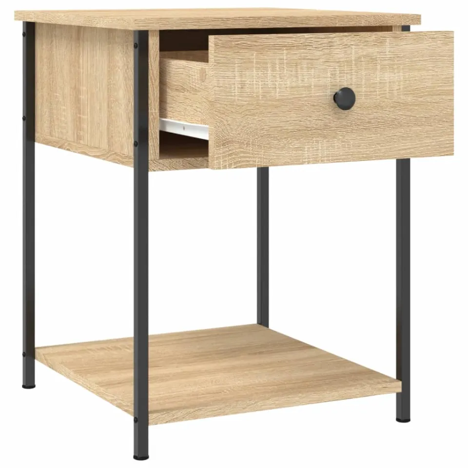 vidaXL Nachtkastjes 2 st 44x45x58 cm sonoma eikenkleurig, foto 4