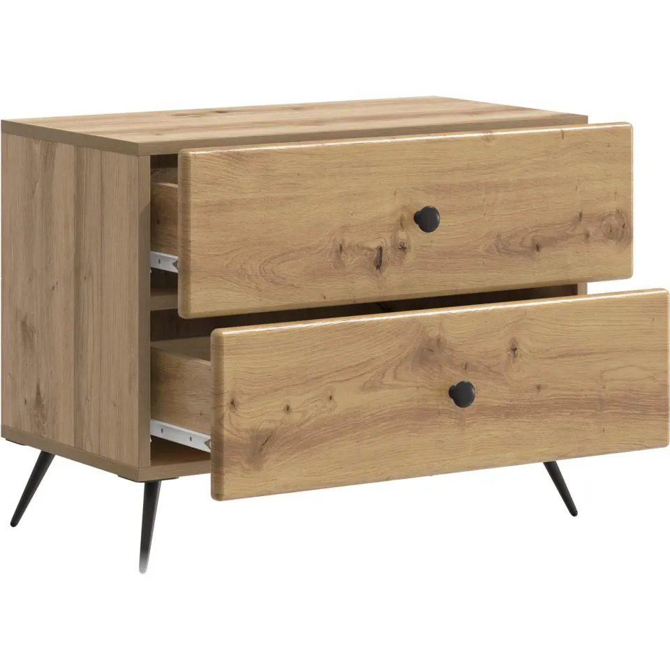 vidaXL Nachtkastje Artisanaal eiken 62 x 34,5 x 47,5 cm Bewerkt hout, foto 3