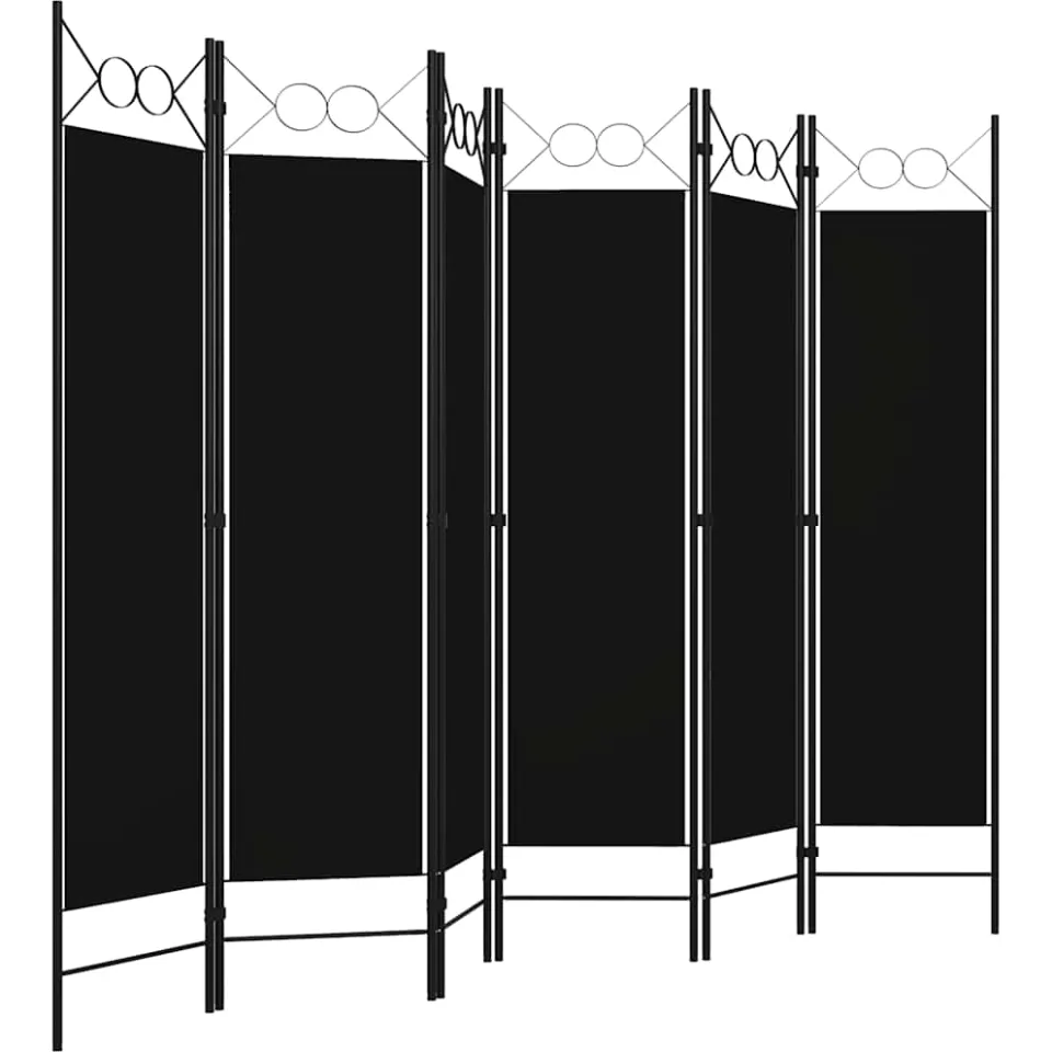 vidaXL Kamerscherm met 6 panelen 240x180 cm zwart, foto 4