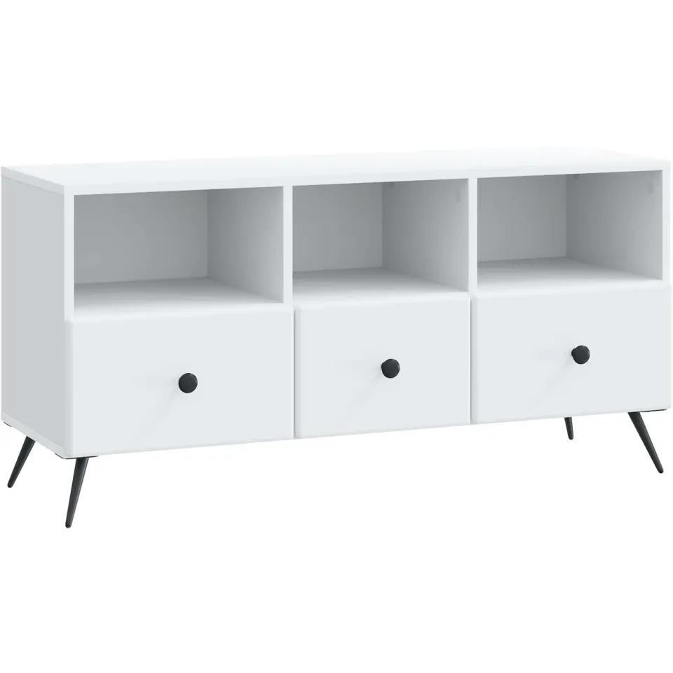 vidaXL TV-kast met lade Wit 102 x 34,5 x 50 cm Bewerkt hout, foto 3