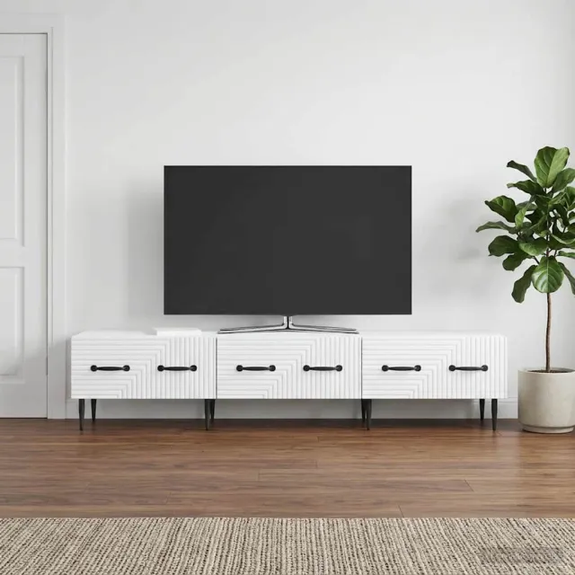 vidaXL TV-kast met lade Wit 147 x 34,5 x 30 cm Bewerkt hout, foto 2