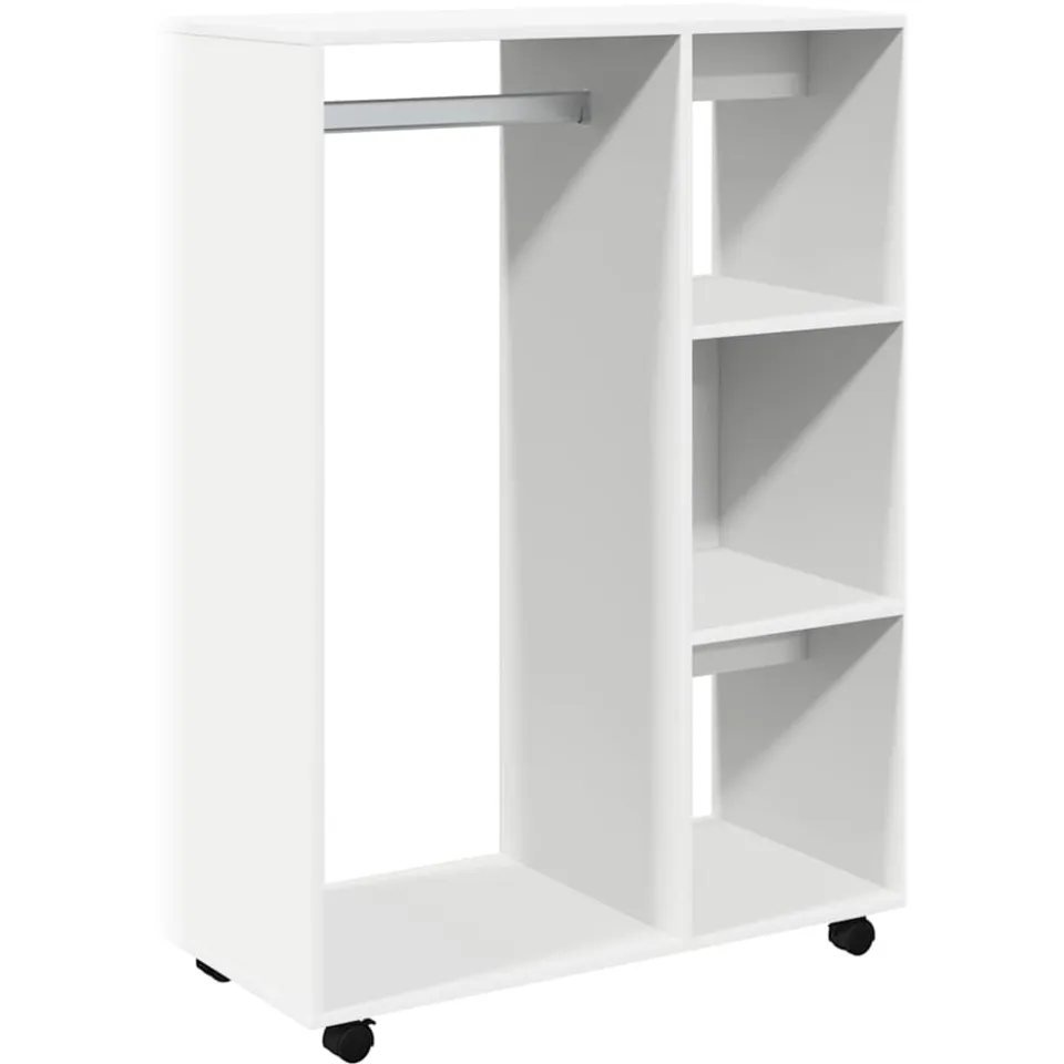 vidaXL Kledingkast 80x40x110 cm bewerkt hout wit, foto 3