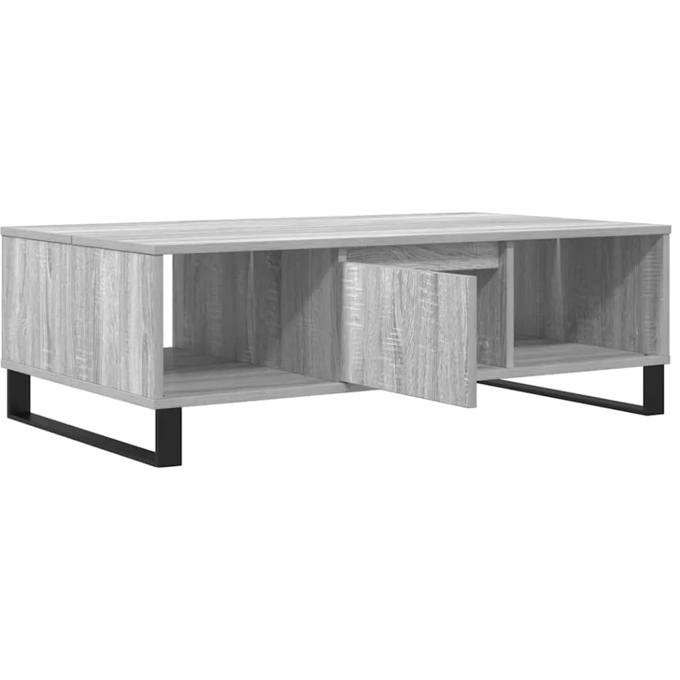 vidaXL Salontafel 104x60x35 cm bewerkt hout grijs sonoma, foto 2