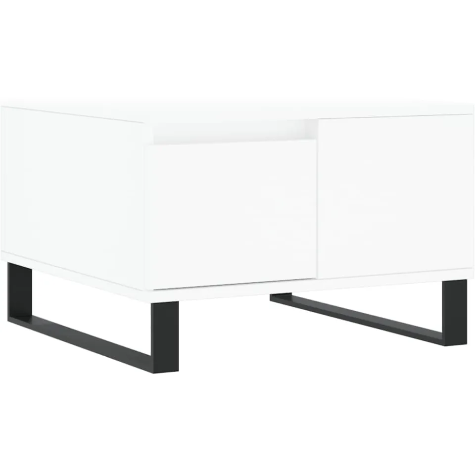 vidaXL Salontafel 55x55x36,5 cm bewerkt hout wit, foto 3