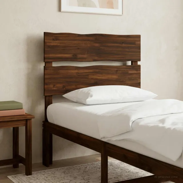 vidaXL Live Edge Hoofdbord ROSTOCK Donkerbruin 100 cm bruin