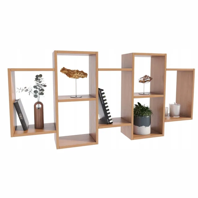 Per La Vita Polo Bis - Wandboekenplank - Elzenkleur - 147 cm