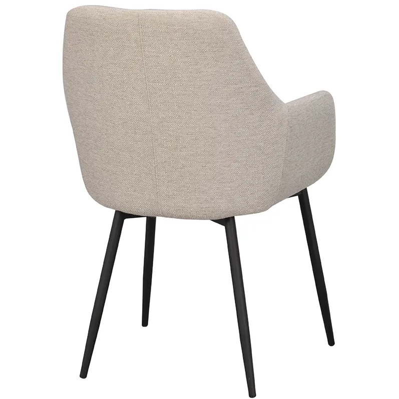 Rowico Home Reily eetkamerstoel beige - zwart onderstel, foto 3