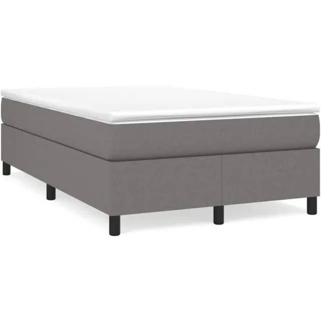 vidaXL Boxspring met matras stof donkergrijs 120x190 cm grijs