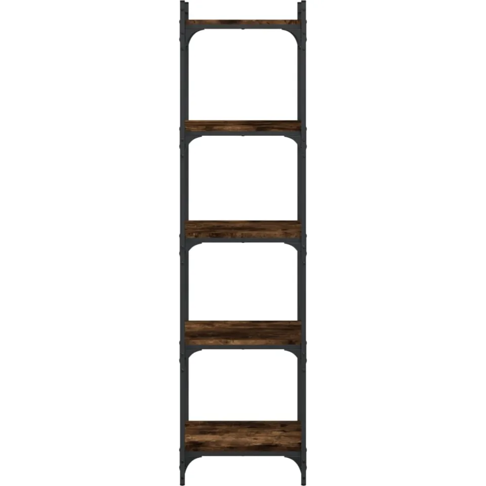 vidaXL Boekenkast 5-laags 40x30x154 cm bewerkt hout gerookt eikenkleur
