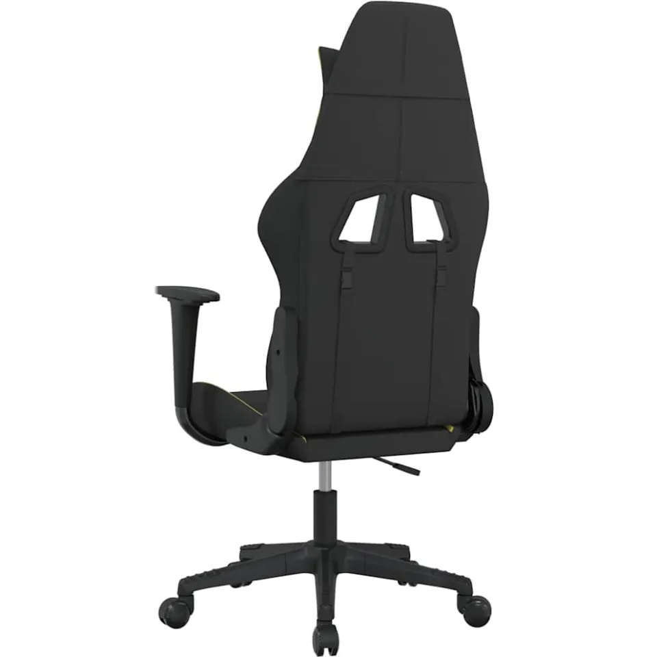 vidaXL Massage gamestoel stof zwart en lichtgroen, foto 4
