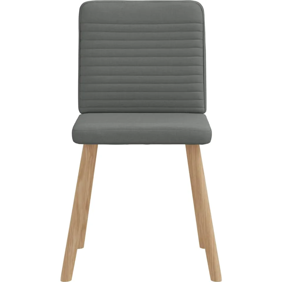 vidaXL Eetkamerstoelen 4 st stof donkergrijs grijs, foto 4
