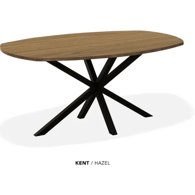 Maxfurn Eettafel deens ovaal | Zeer krasvast | Kleur: Hazel | Afm. 220x120cm