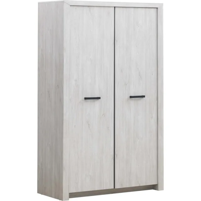 BELFURN Elvis kledingkast 2 deuren in witte eik