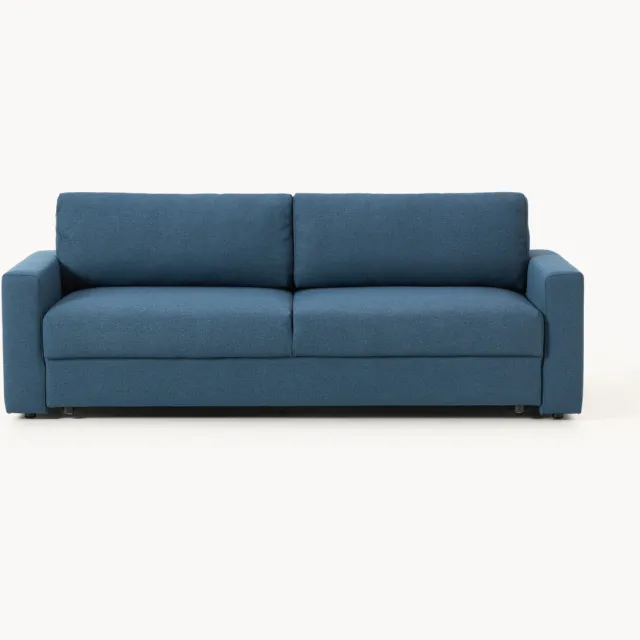Westwing Collection Bouclé slaapbank Tasha (3-zits) Blauw