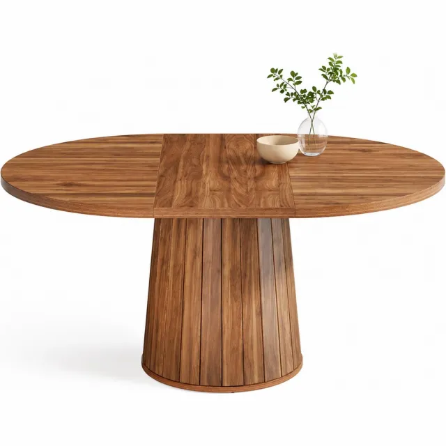 DMG Supply Ovale Vergadertafel - Voor 4 tot 6 Personen - 140 x 100 x 75 cm - Bruin