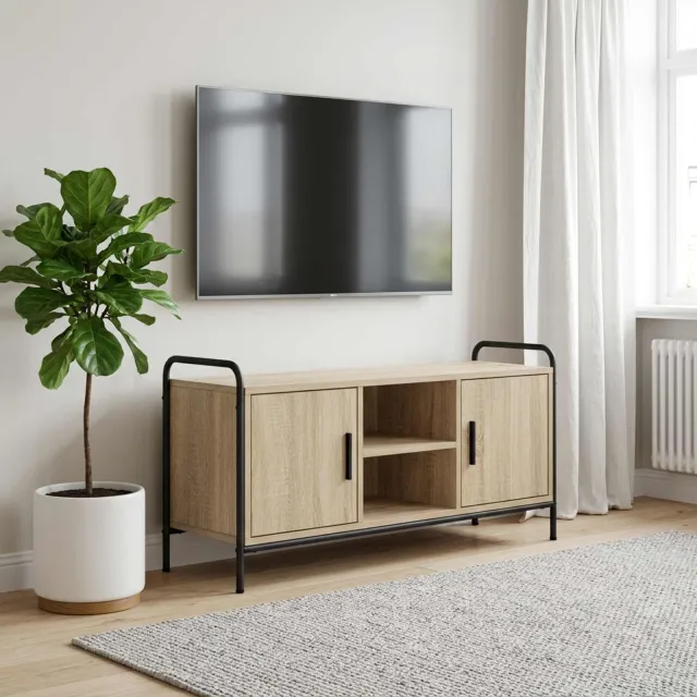 vidaXL Tv-meubel 99 x 33 x 50 cm Sonoma Eiken Bewerkt hout, foto 2