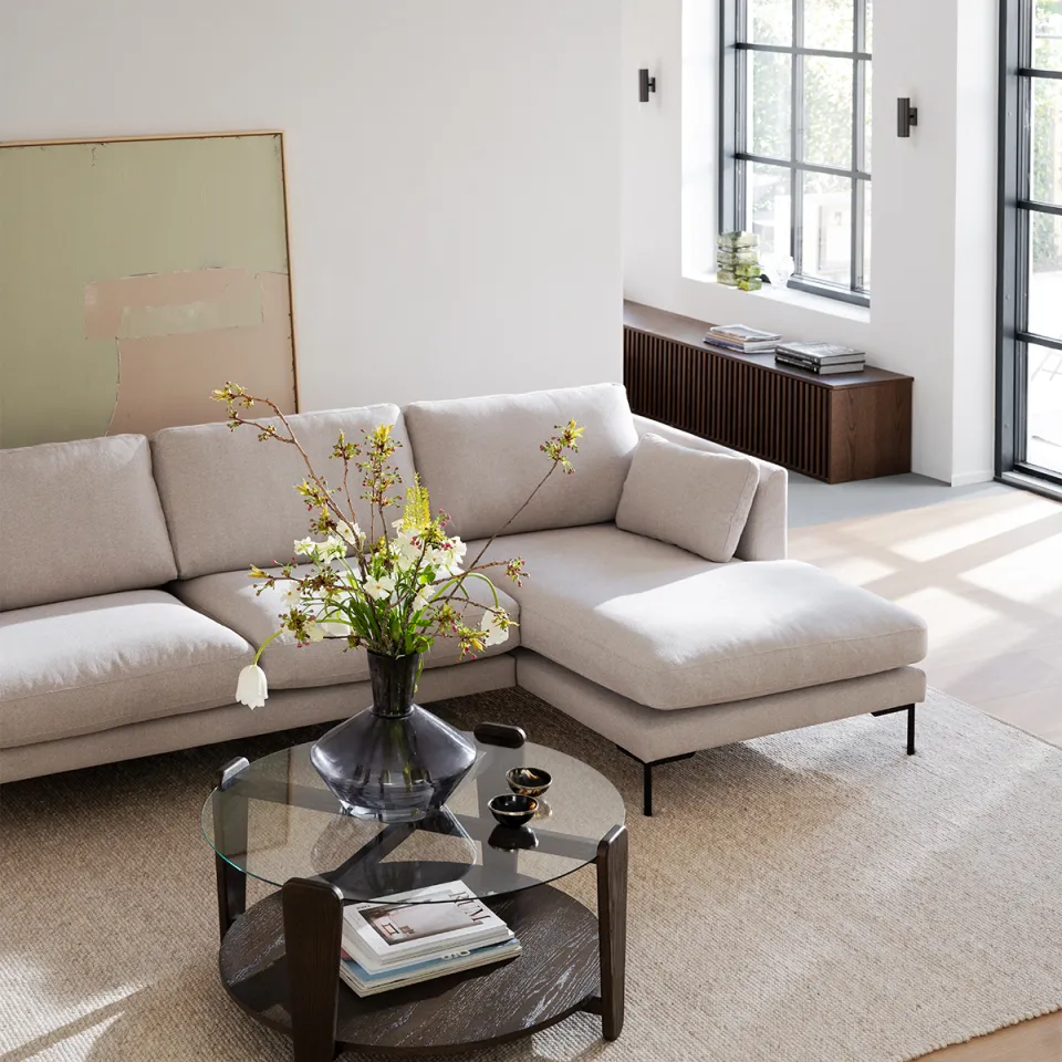 Rowico Home Corwin gestoffeerde hoekbank beige - rechts - 270 cm, foto 2