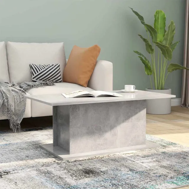 vidaXL Salontafel 102x55,5x40 cm bewerkt hout betongrijs