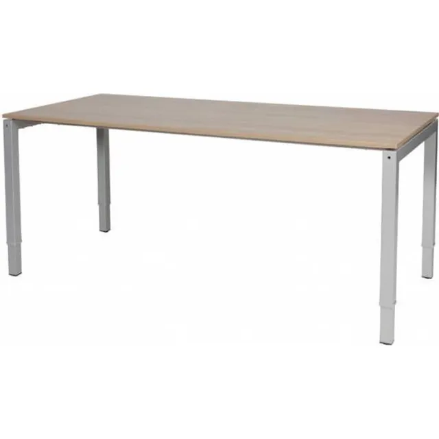 Schaffenburg Verstelbaar bureau - Slinger 200x80 Havana Kersen - alu frame Aluminium (RAL9006)/Havanna