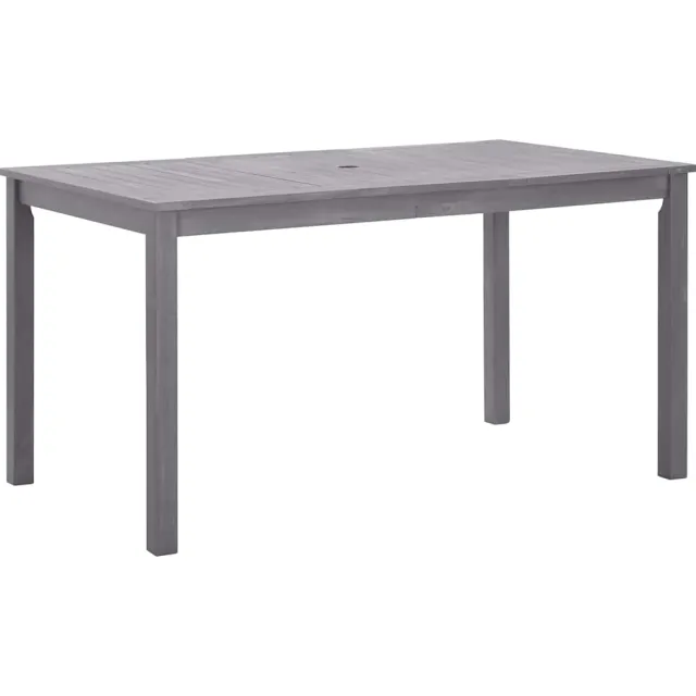 vidaXL Tuintafel 140x80x74 cm massief acaciahout greywash Grijs