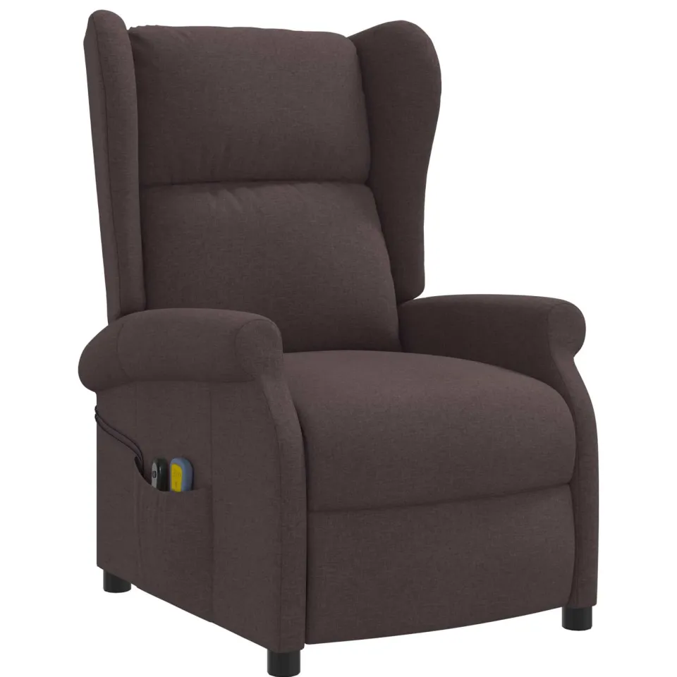 vidaXL Donkerbruin Stof