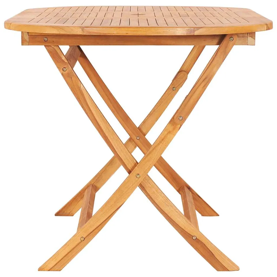 vidaXL Tuintafel inklapbaar 160x80x75 cm massief teakhout bruin, foto 3