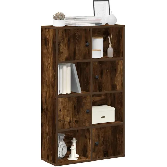 vidaXL Boekenkast 60x24x101,5 cm bewerkt hout gerookt eikenkleurig Bruin